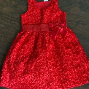 Rose red dressy dress